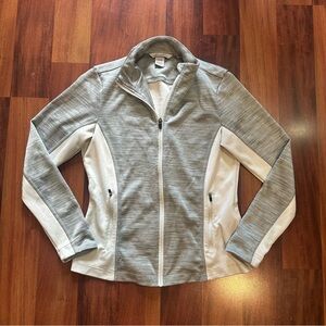 North End white and grey activewear zip up jacket